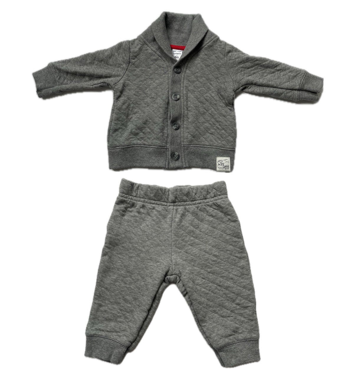 Ensemble gris Carter's - 6 mois